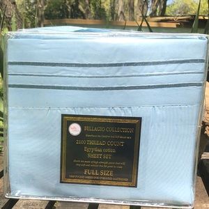 2100 Ct Egyptian Cotten Sheets Pale Baby Blue